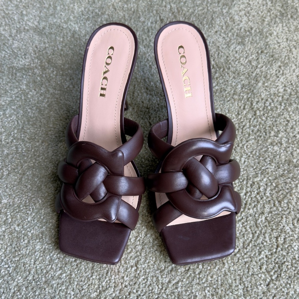 Coach Brown Mules Comfortable Stylish Footwea